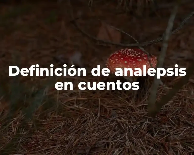Definición de analepsis en cuentos