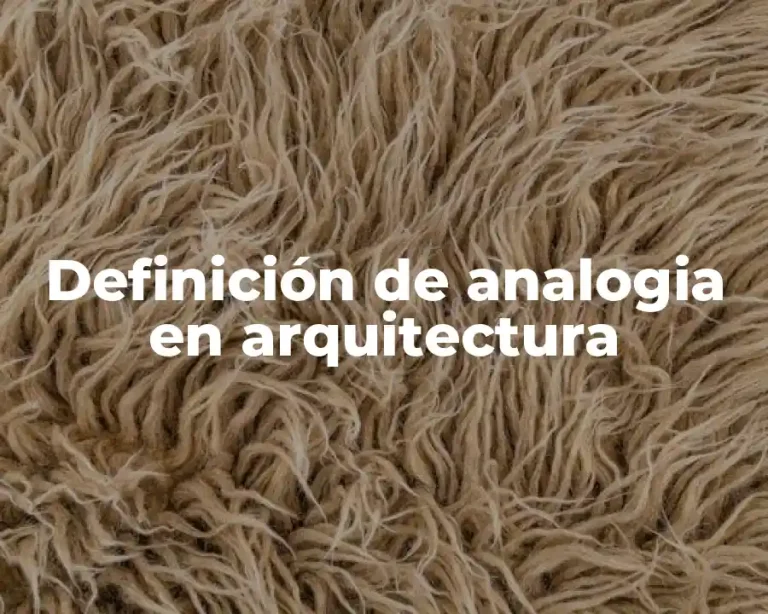 Definición de analogia en arquitectura