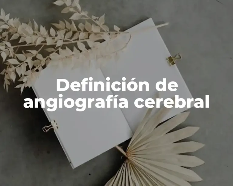 Definición de angiografía cerebral