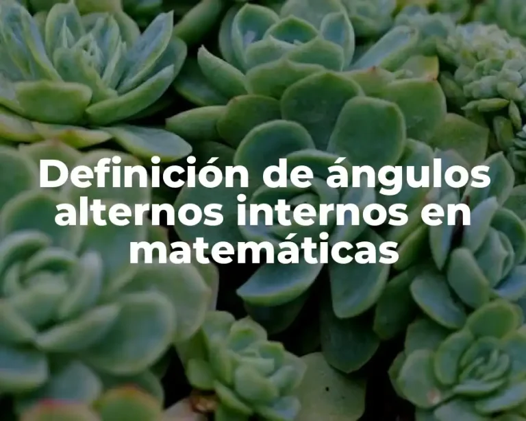 Definición de ángulos alternos internos en matemáticas