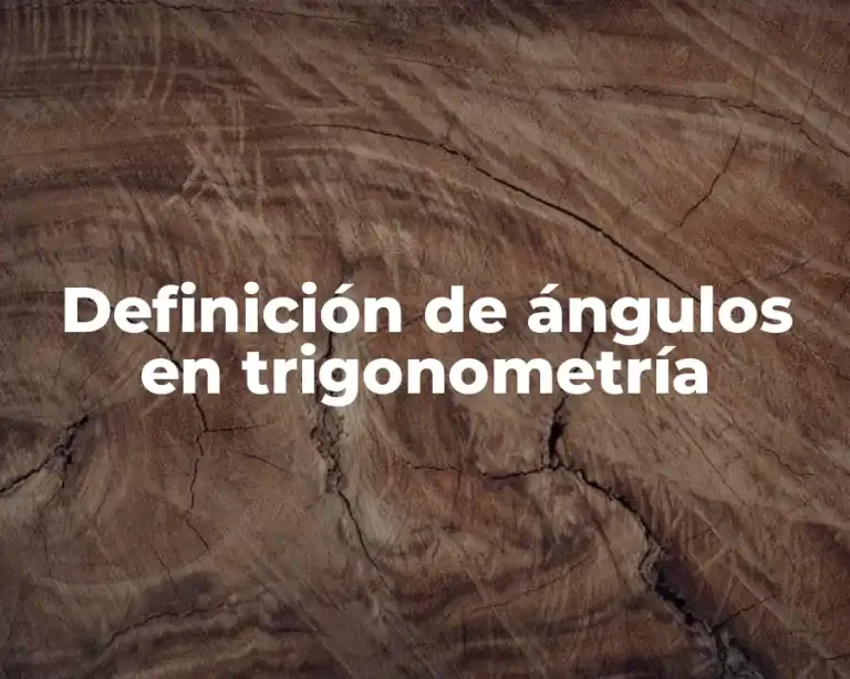 Definición de ángulos en trigonometría