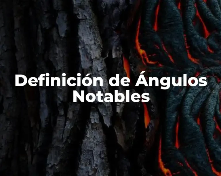 Definición de Ángulos Notables