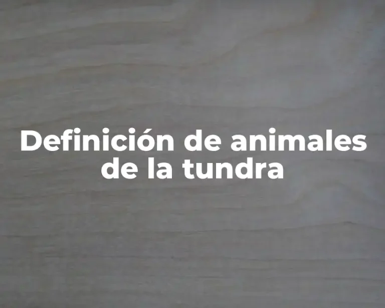 Definición de animales de la tundra