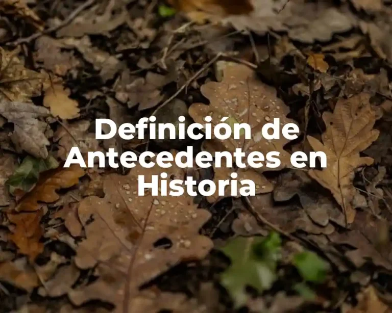 Definición de Antecedentes en Historia
