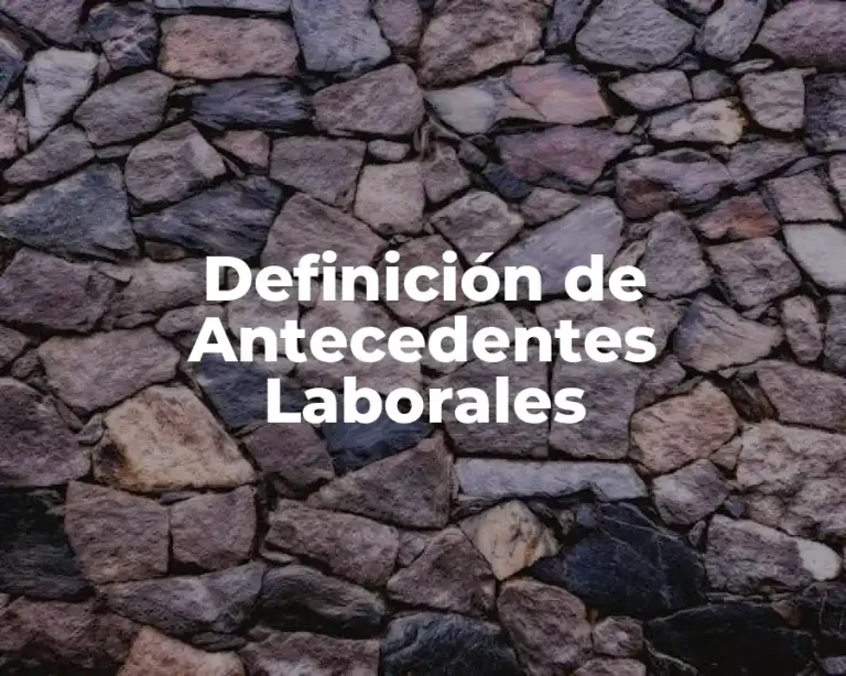Definición de Antecedentes Laborales