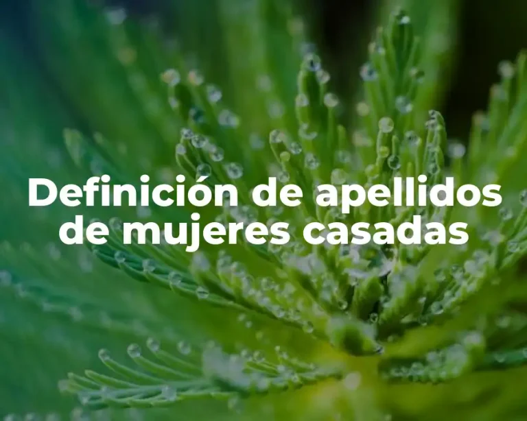 Definición de apellidos de mujeres casadas