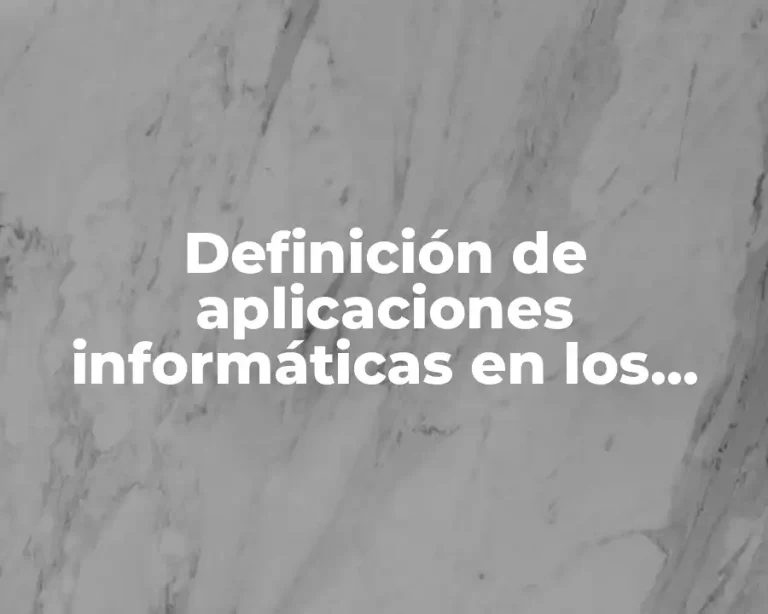 Definición de aplicaciones informáticas en los campos comerciales