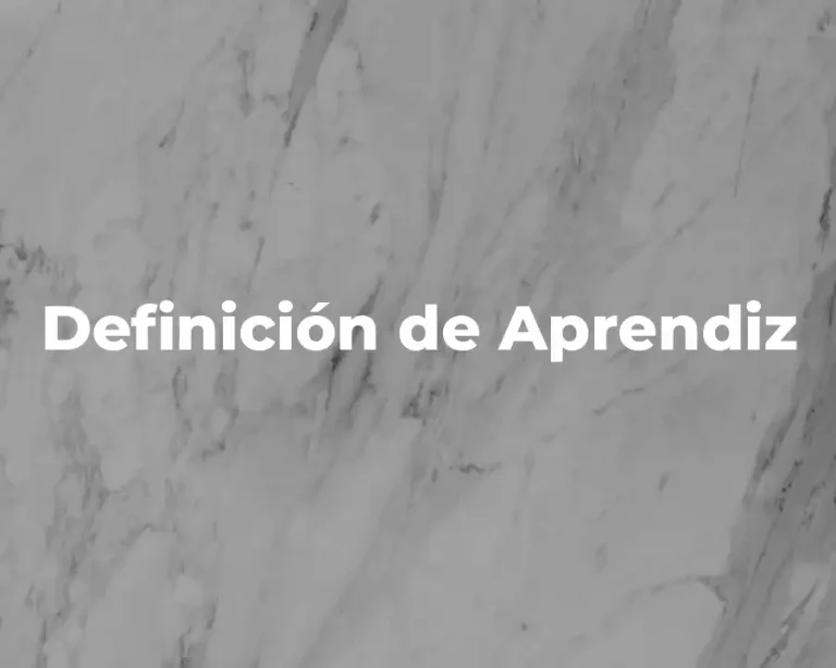 Definición de Aprendiz
