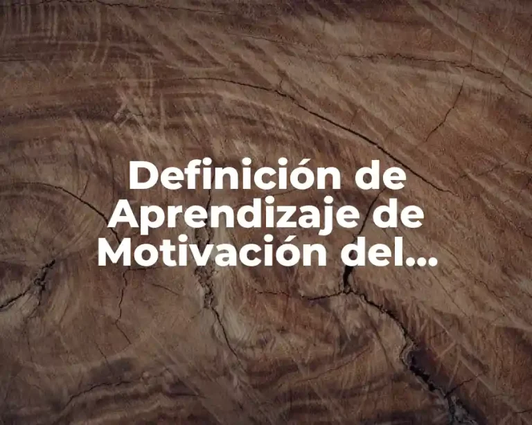 Definición de Aprendizaje de Motivación del Consumidor