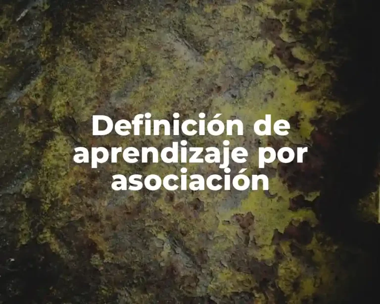 Definición de aprendizaje por asociación