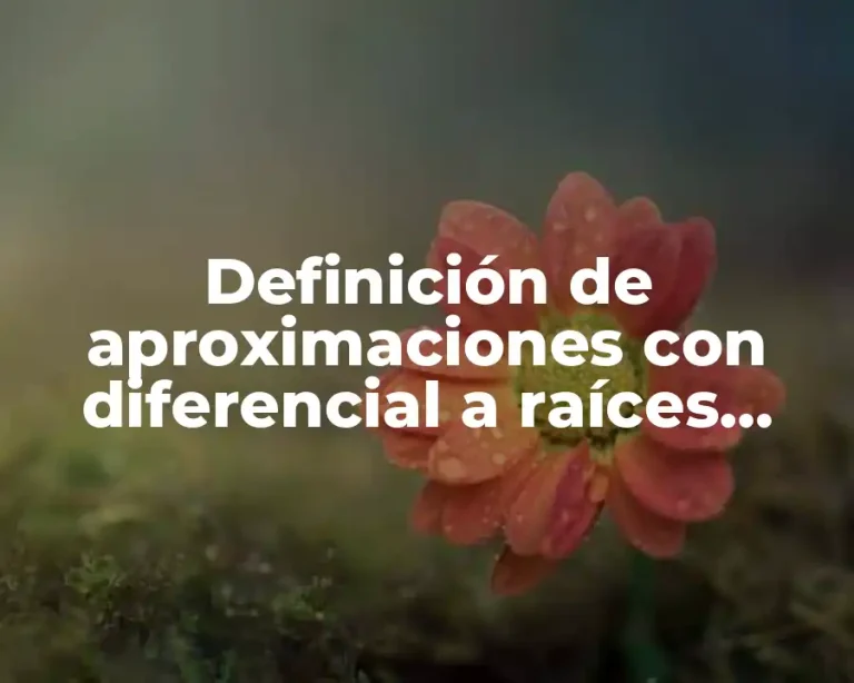 Definición de aproximaciones con diferencial a raíces enesimas