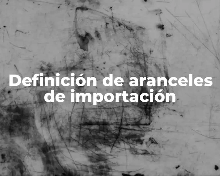 Definición de aranceles de importación