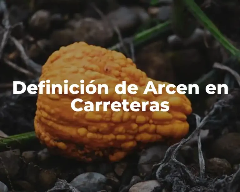 Definición de Arcen en Carreteras