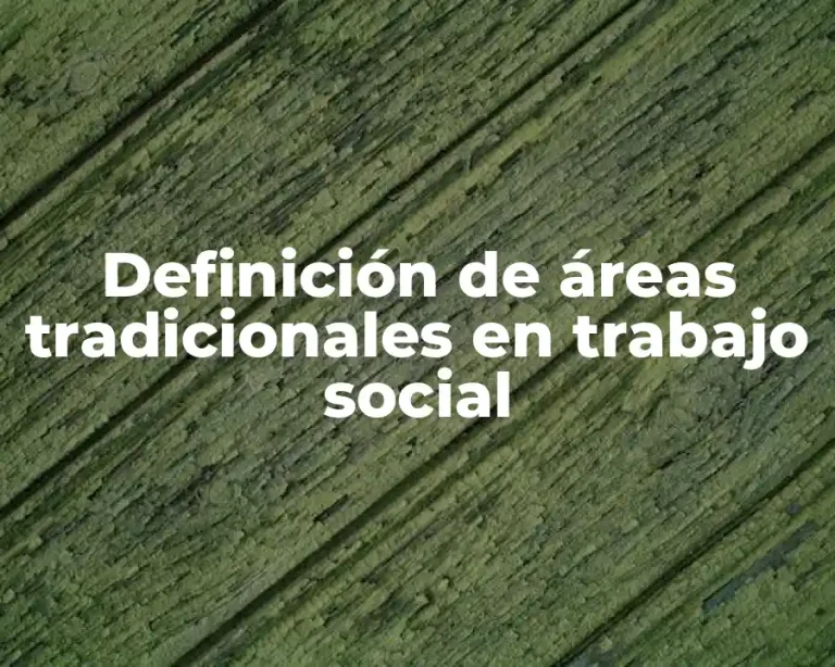 Definición de áreas tradicionales en trabajo social
