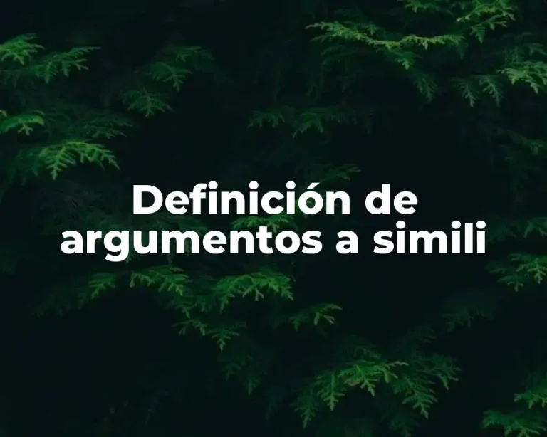Definición de argumentos a simili