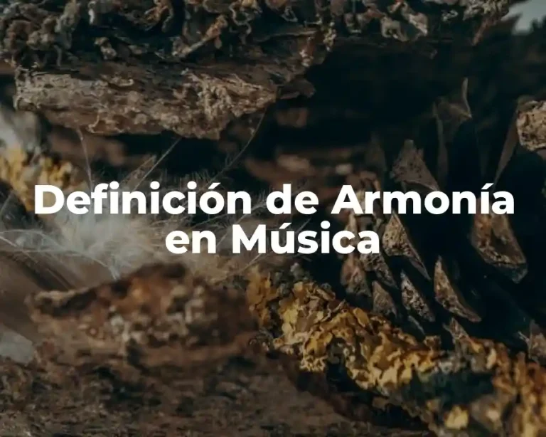 Definición de Armonía en Música