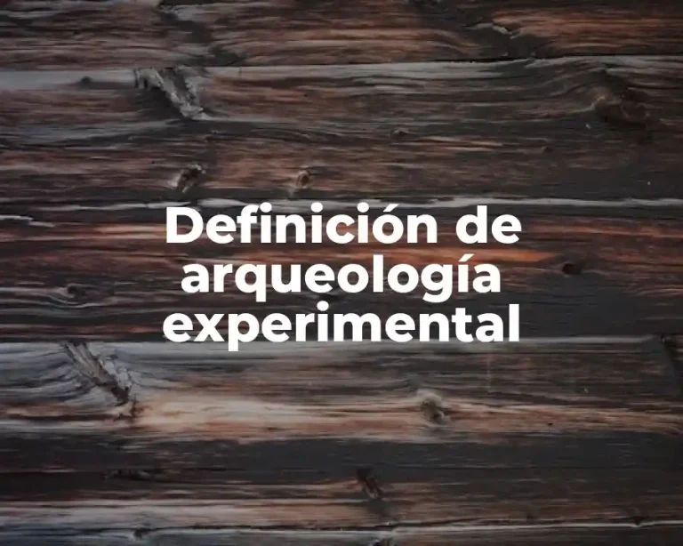 Definición de arqueología experimental