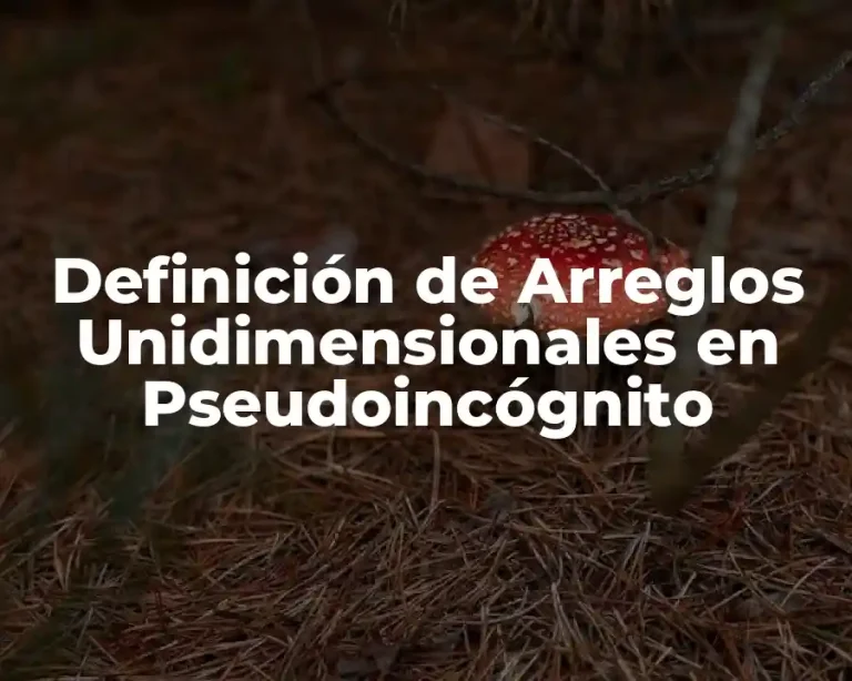 Definición de Arreglos Unidimensionales en Pseudoincógnito