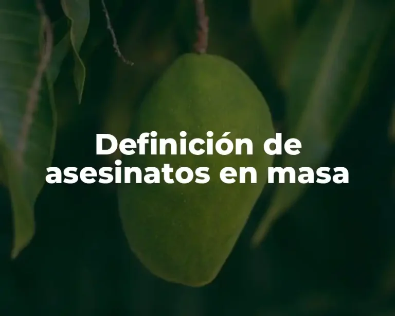 Definición de asesinatos en masa