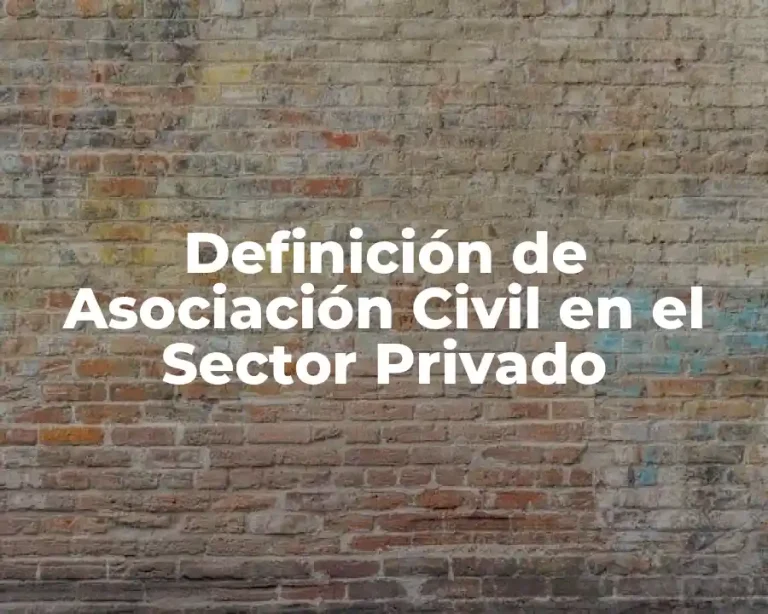 Definición de Asociación Civil en el Sector Privado