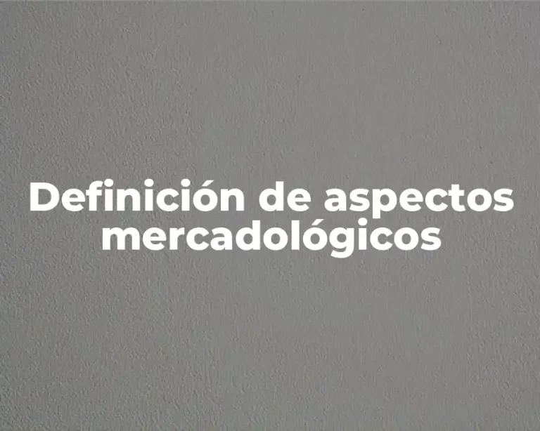 Definición de aspectos mercadológicos