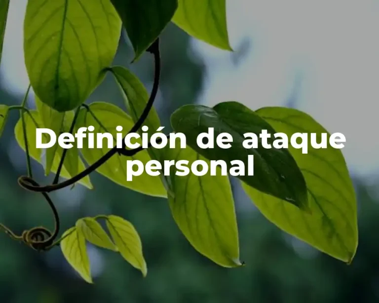 Definición de ataque personal