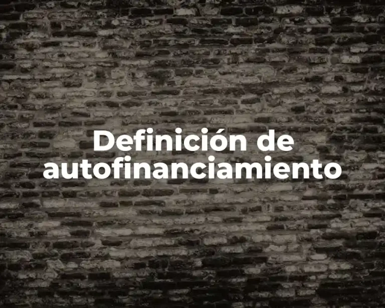 Definición de autofinanciamiento