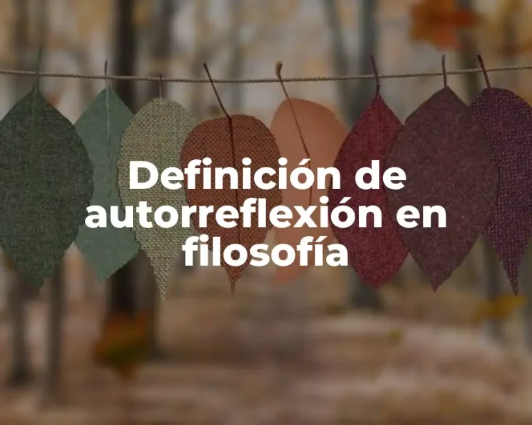Definición de autorreflexión en filosofía