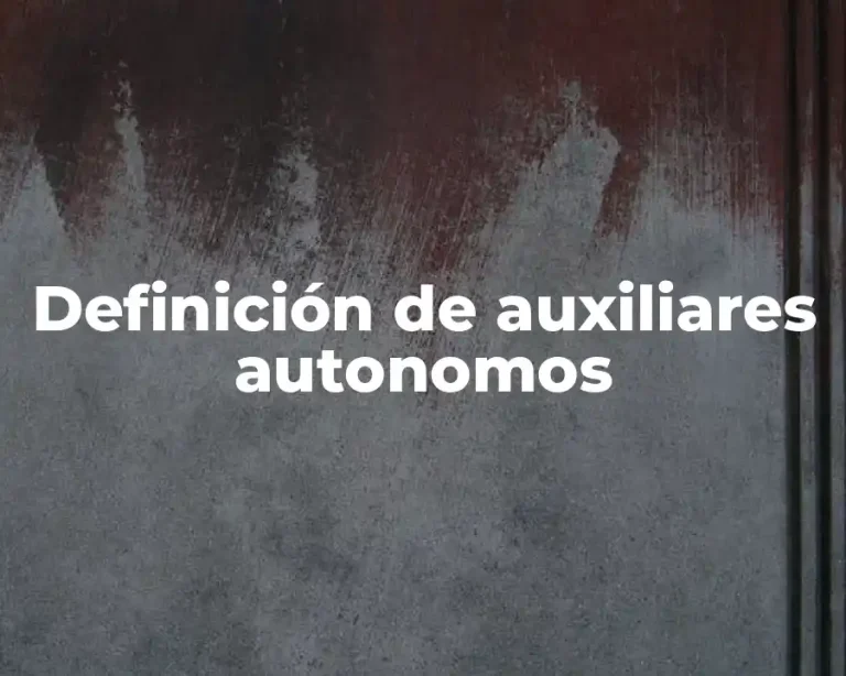 Definición de auxiliares autonomos