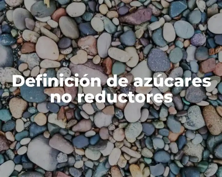 Definición de azúcares no reductores
