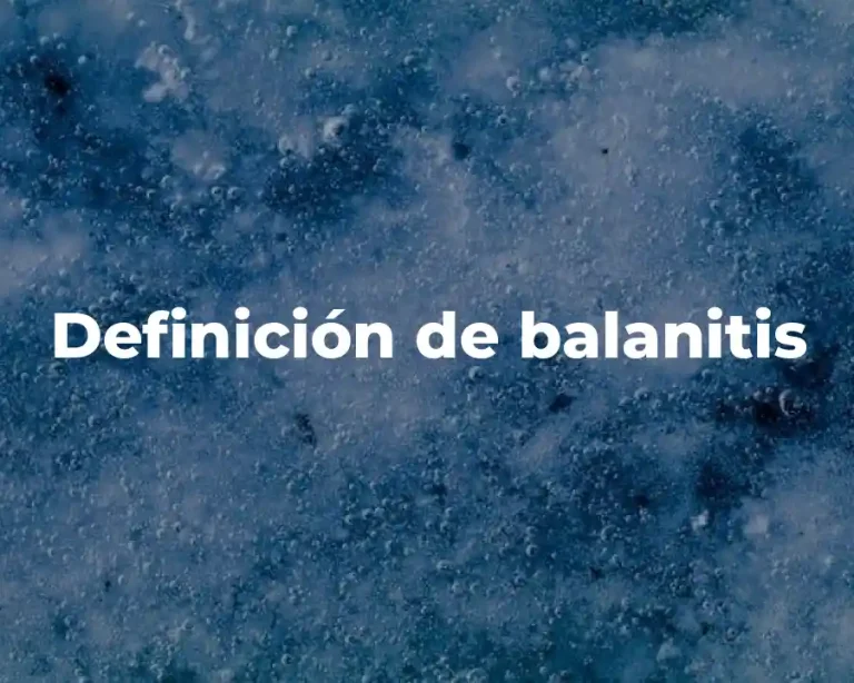 Definición de balanitis