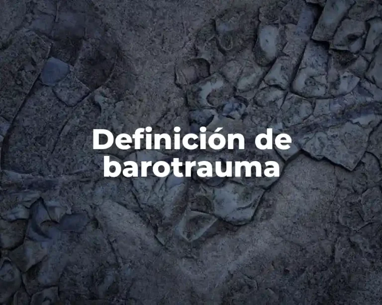 Definición de barotrauma