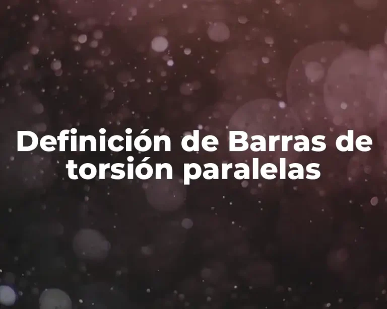 Definición de Barras de torsión paralelas