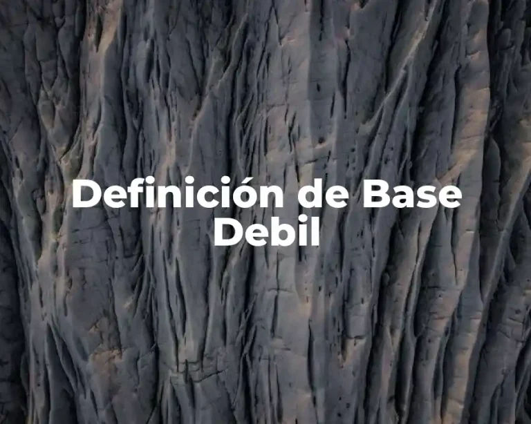 Definición de Base Debil