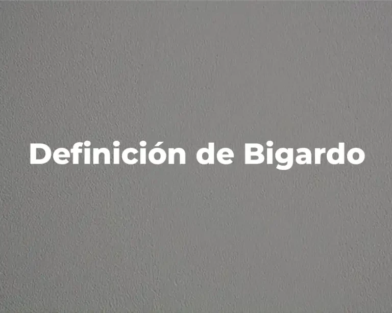 Definición de Bigardo