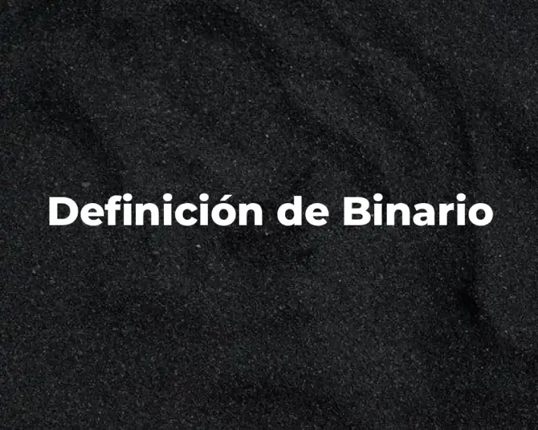 Definición de Binario