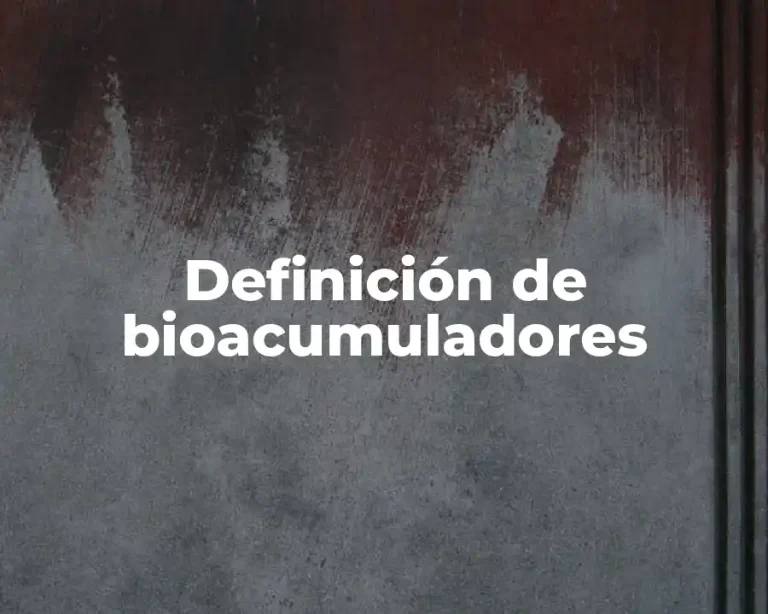 Definición de bioacumuladores