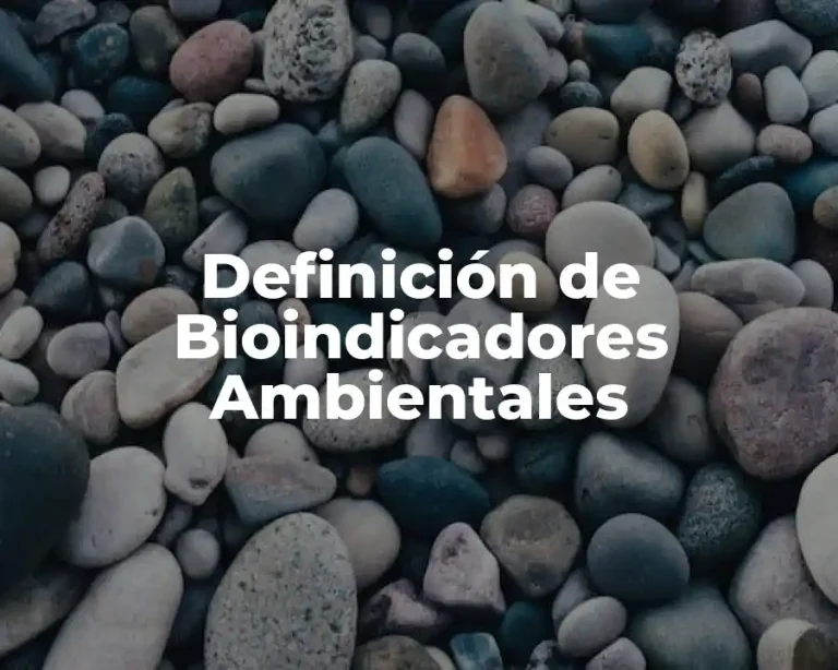 Definición de Bioindicadores Ambientales