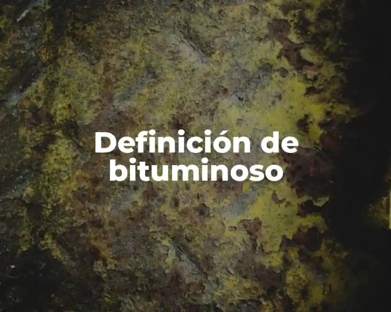 Definición de bituminoso