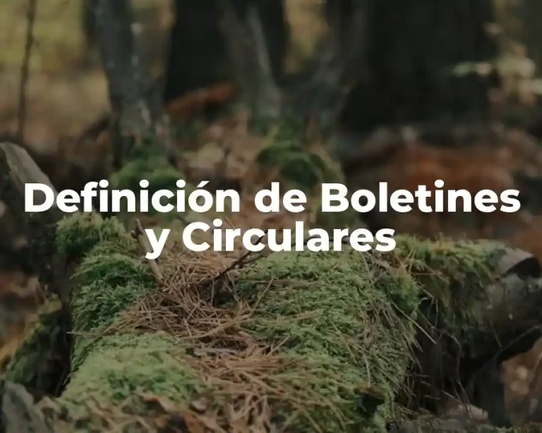 Definición de Boletines y Circulares