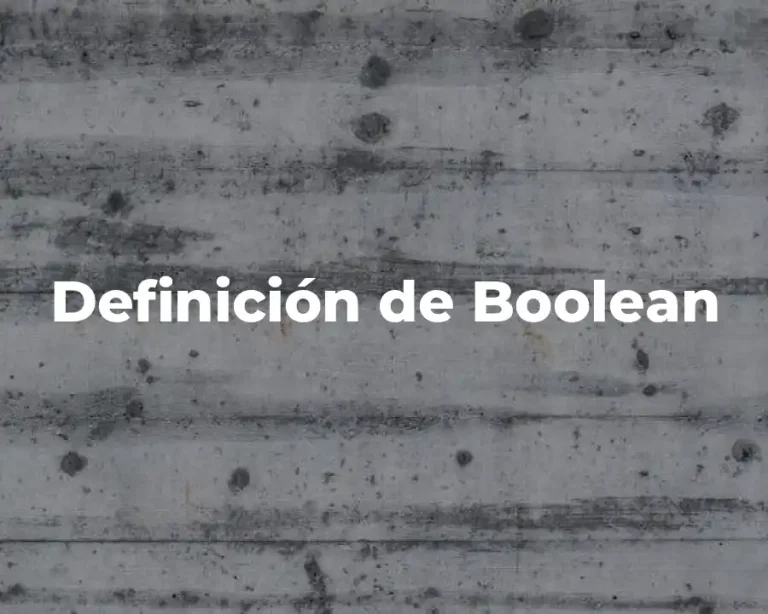 Definición de Boolean