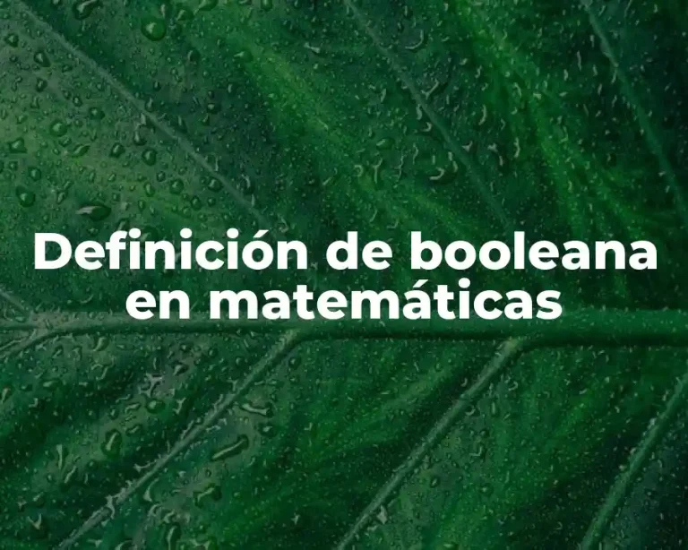 Definición de booleana en matemáticas