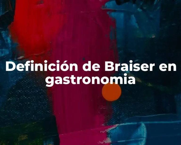 Definición de Braiser en gastronomia