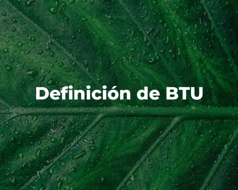 Definición de BTU