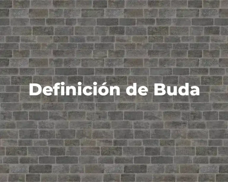 Definición de Buda