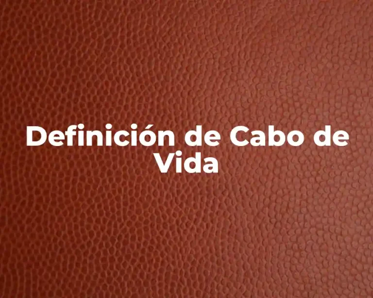Definición de Cabo de Vida