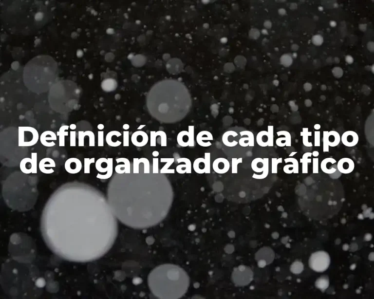 Definición de cada tipo de organizador gráfico