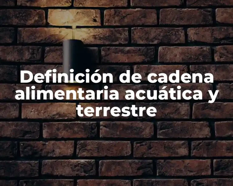 Definición de cadena alimentaria acuática y terrestre