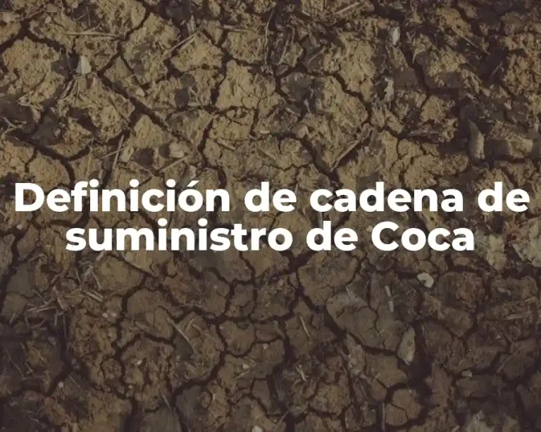 Definición de cadena de suministro de Coca
