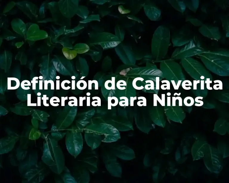Definición de Calaverita Literaria para Niños